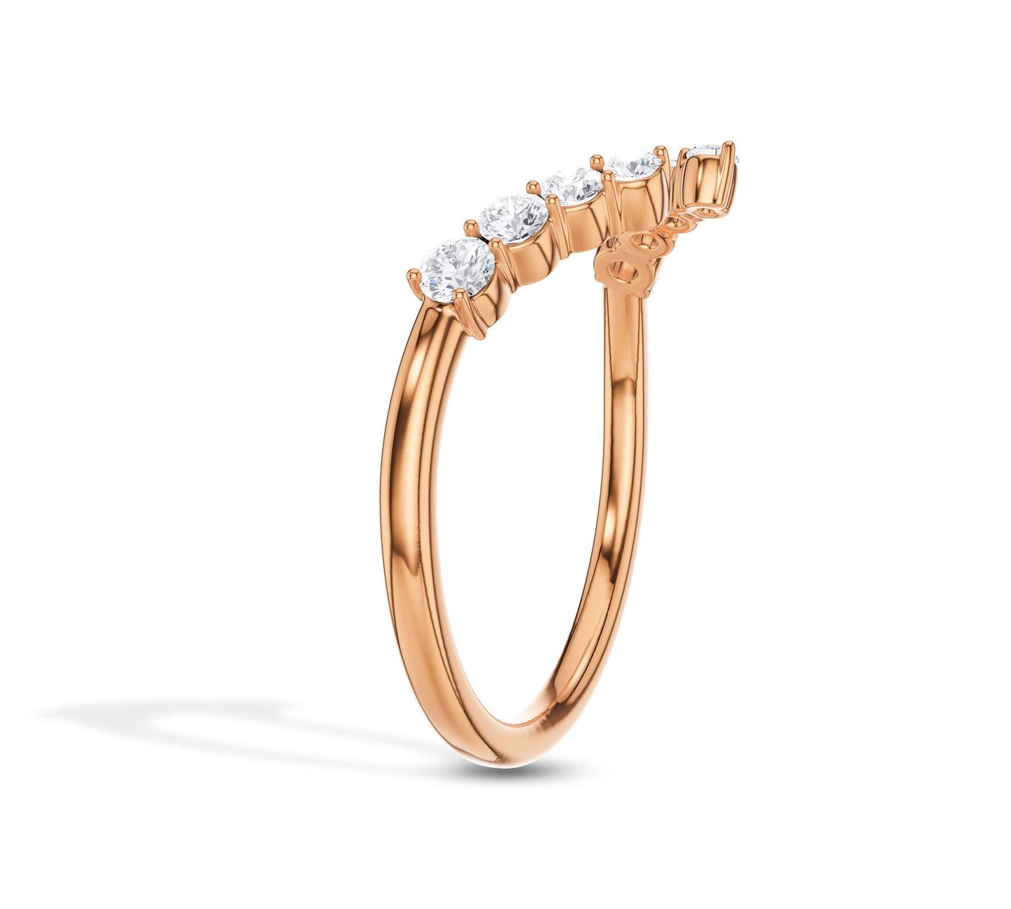 lab grown diamond open wedding band
