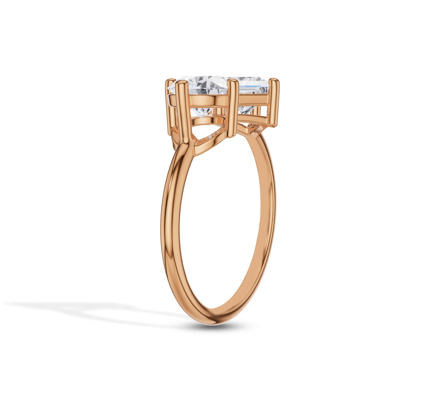Romantic Toi et Moi diamond duo ring