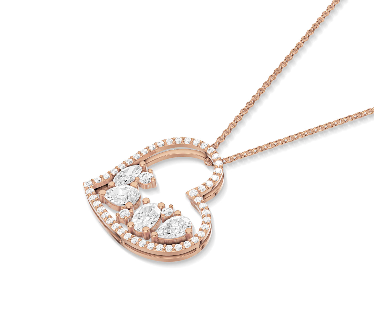 Sparkling love necklace for romantic gift