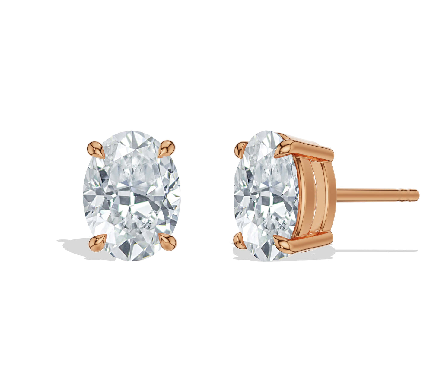 oval earrings gold