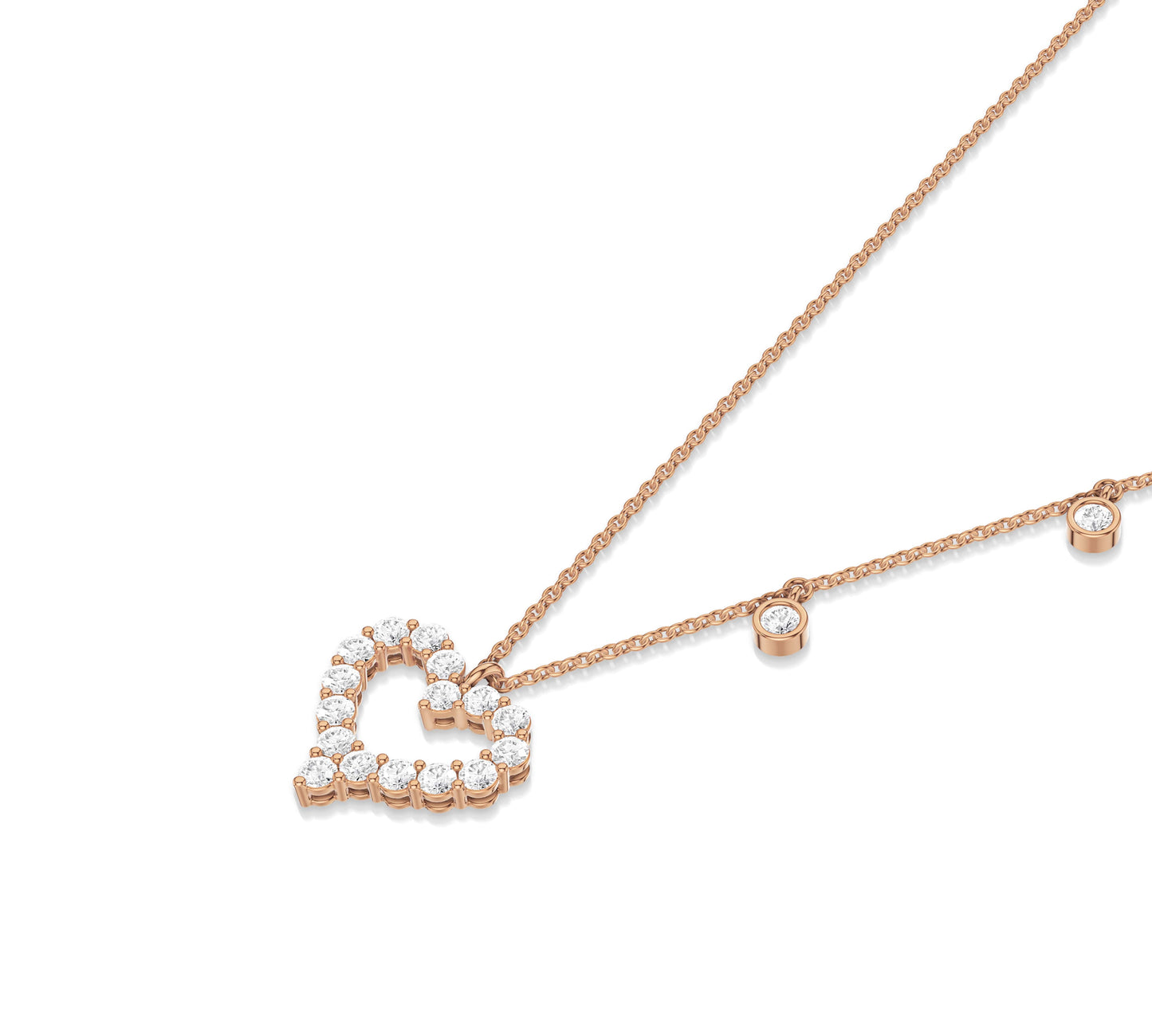 heart necklace gold