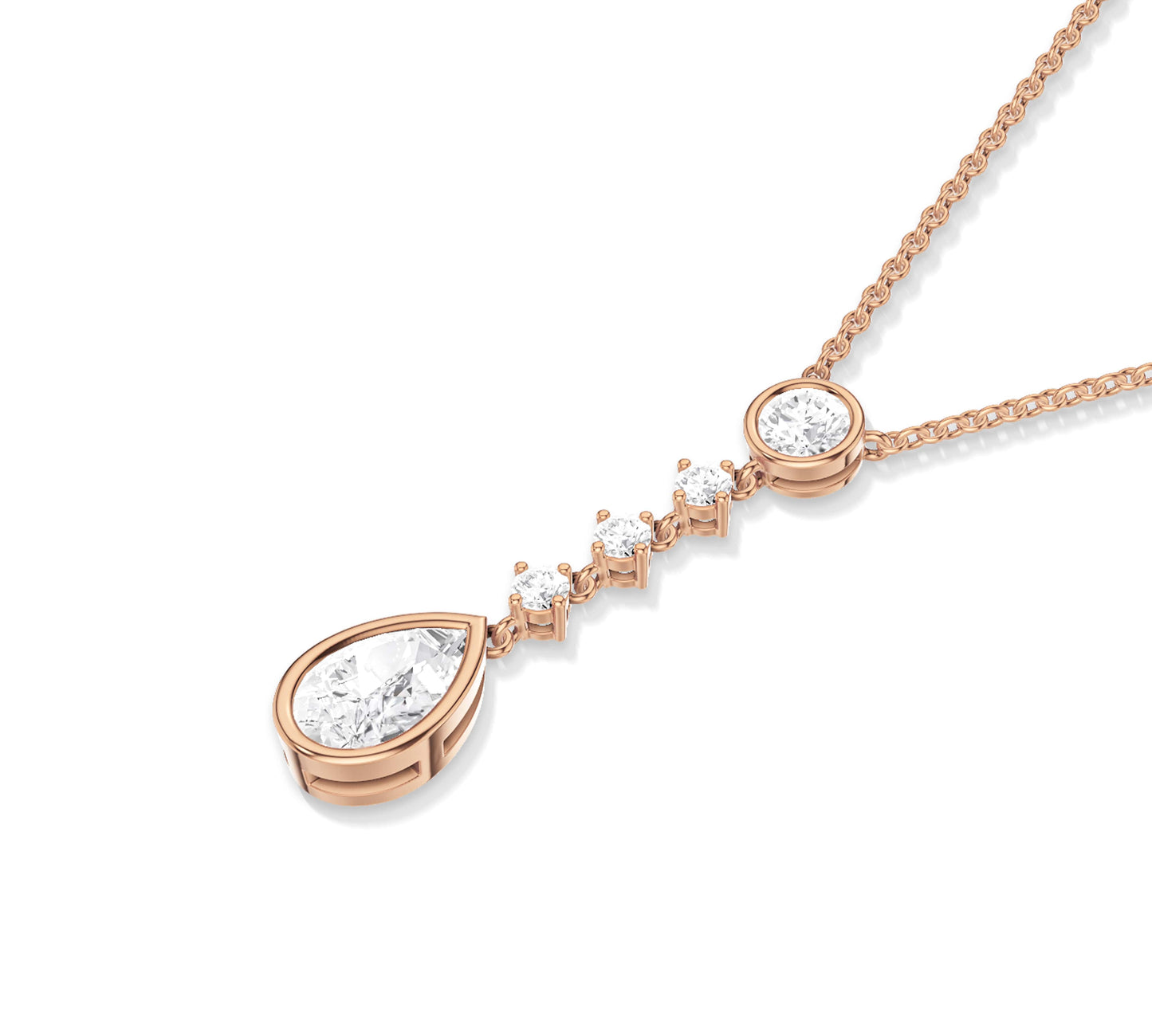 Lab Grown Diamond Lariat Necklace