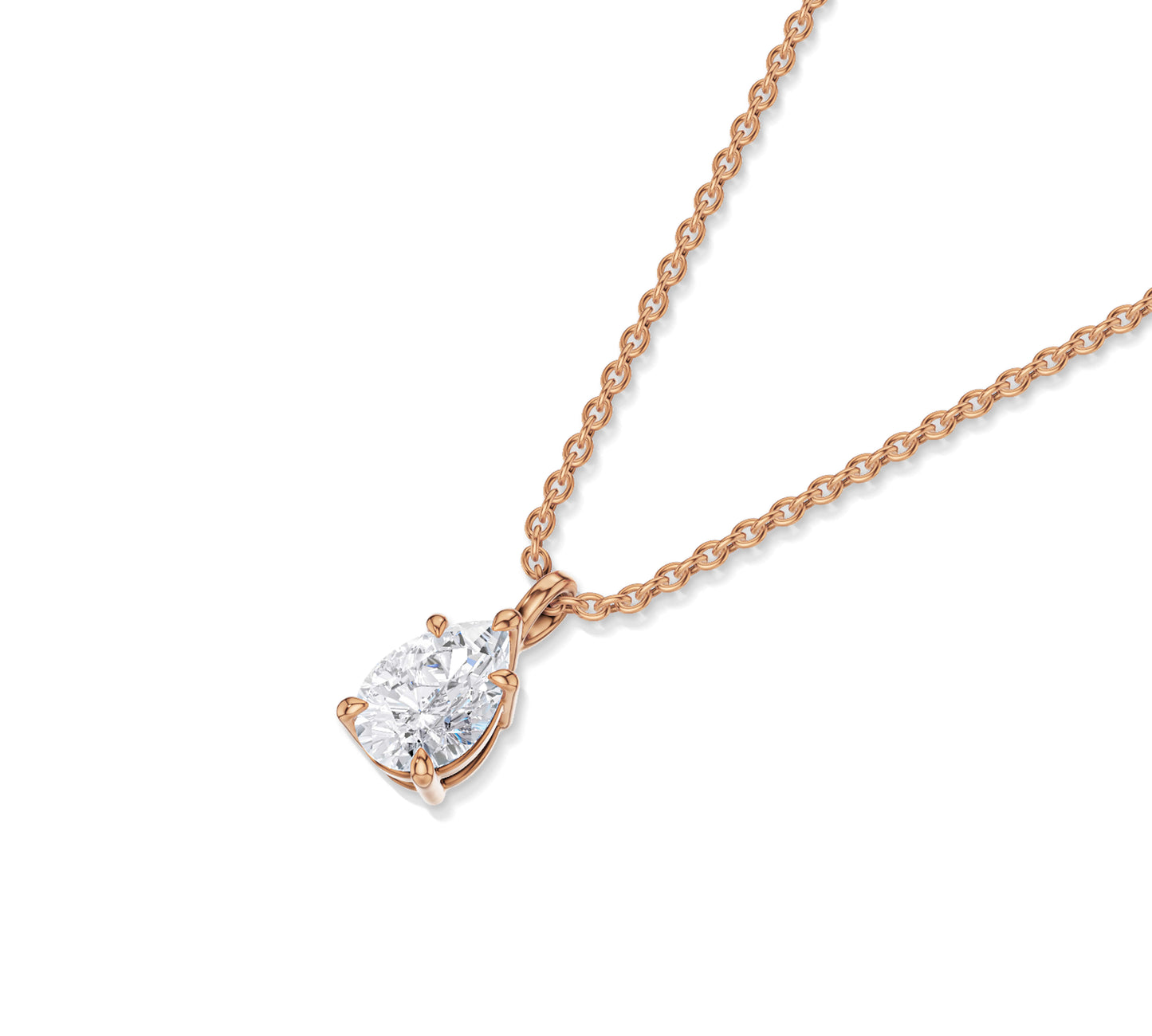 solitaire diamond necklace gold 14k