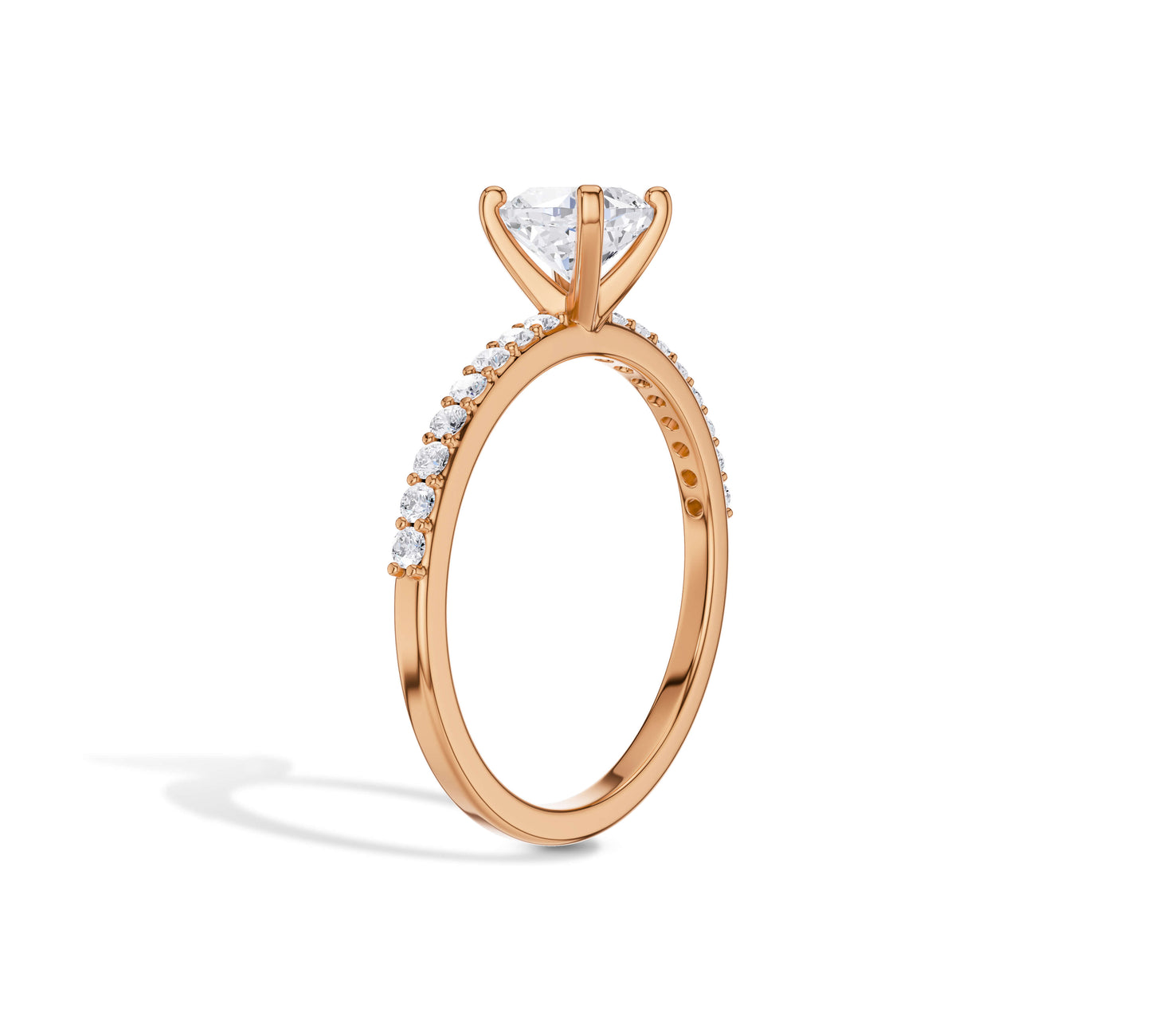 cushion diamond pave engagement rings