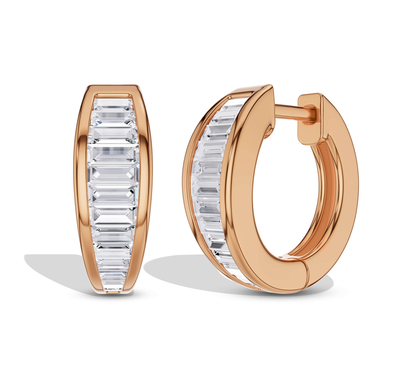Elegant rose gold hoop earrings