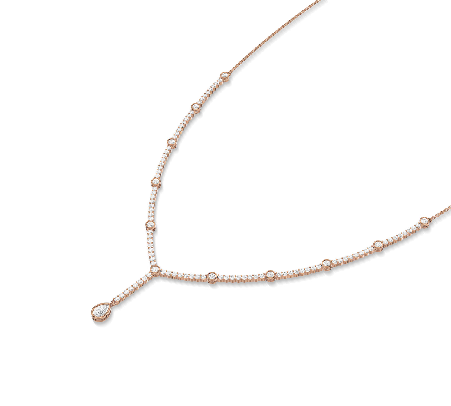 Statement Y-necklace with sparkle