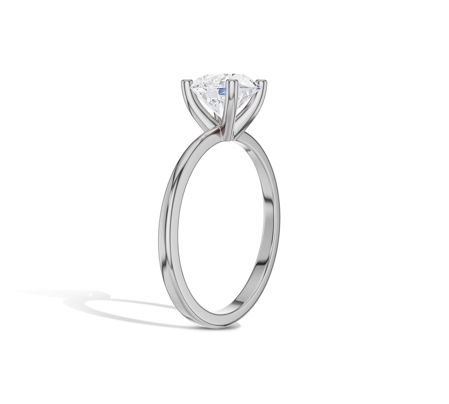 one diamond engagement ring