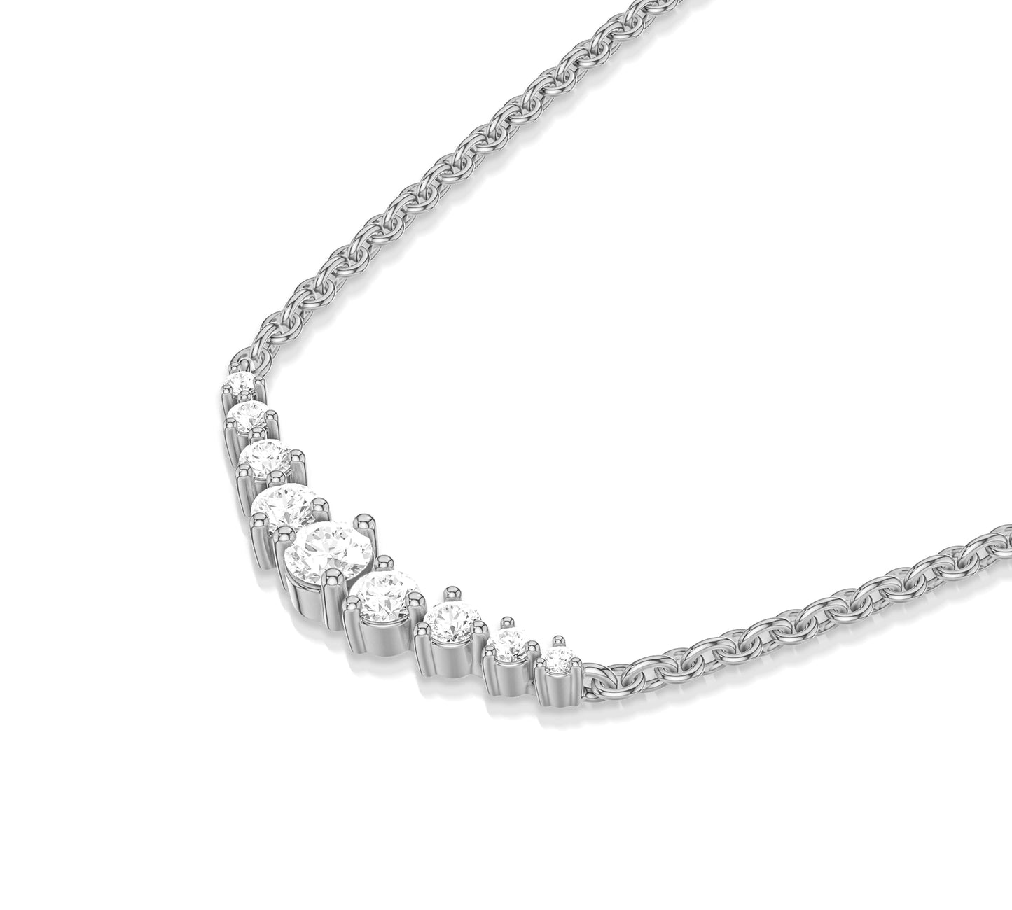 white gold bar pendant necklace