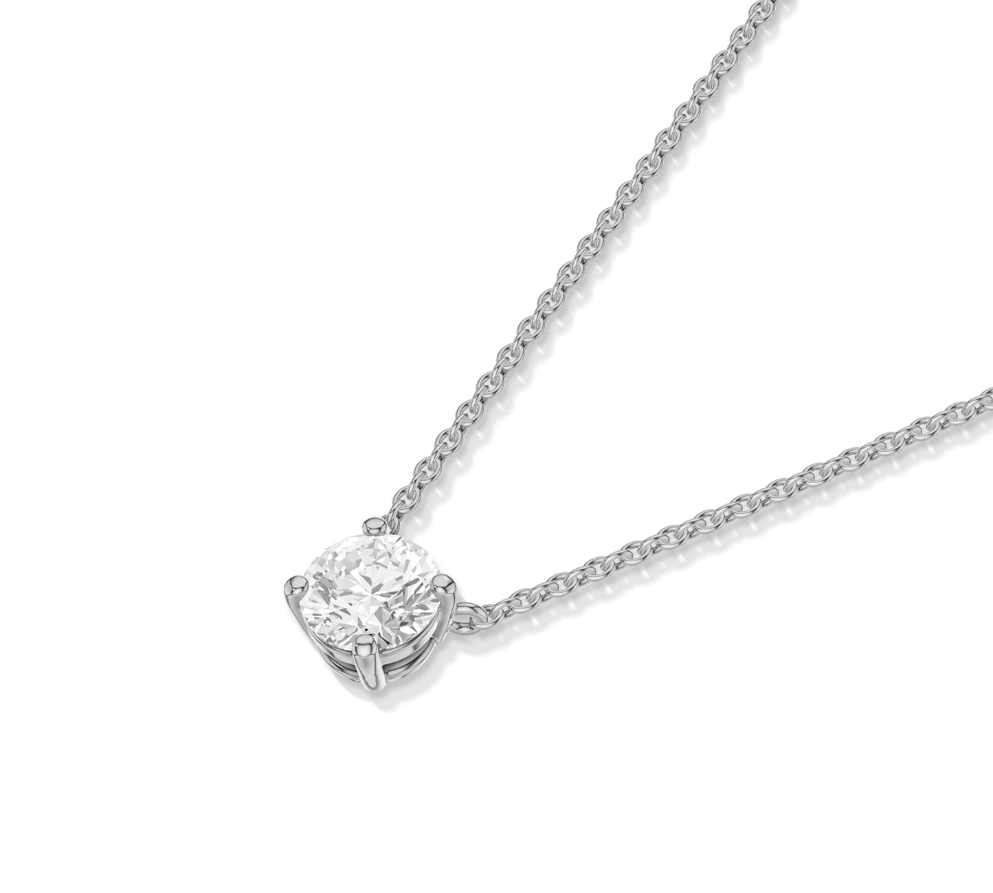 single solitaire diamond necklace