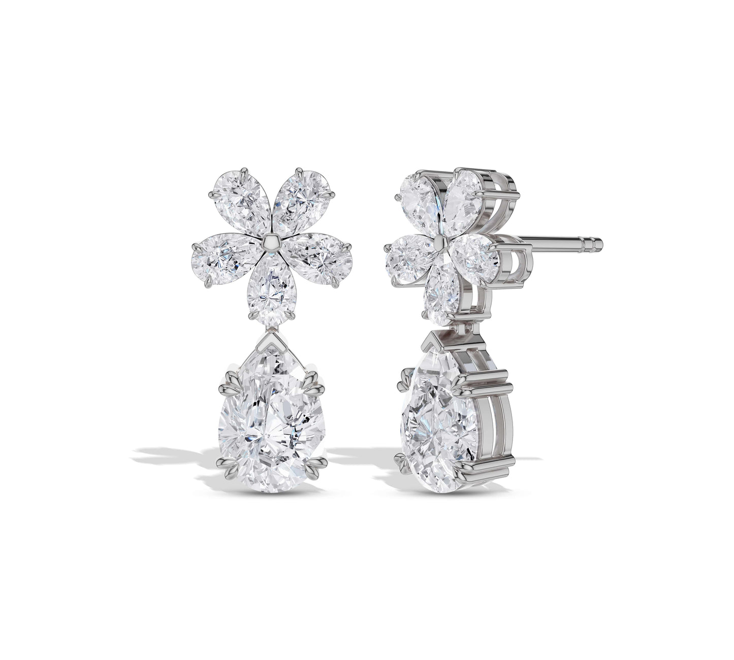 diamond dangle drop earrings