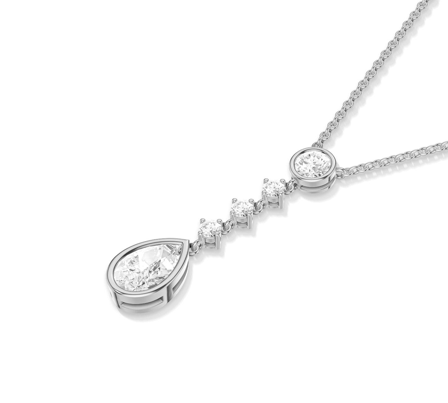 Lab Grown Diamond Lariat Necklace