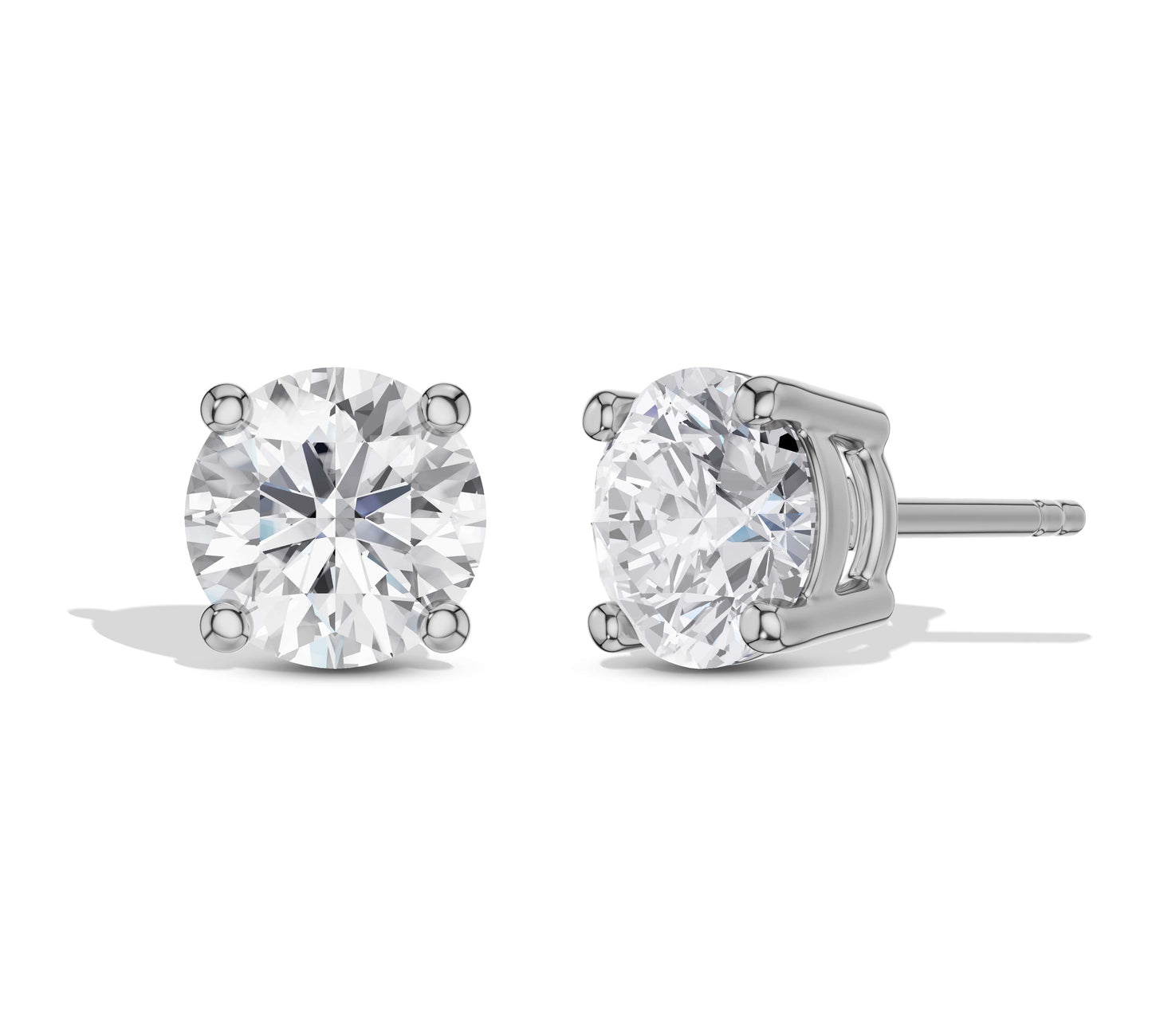 Sparkling round diamond earrings