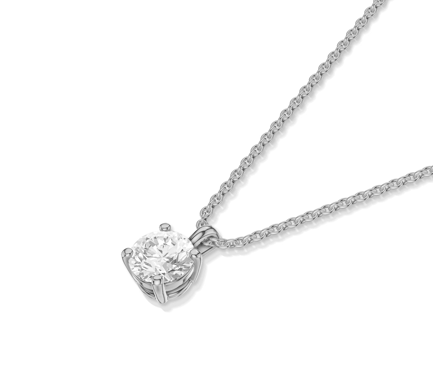 single diamond necklace