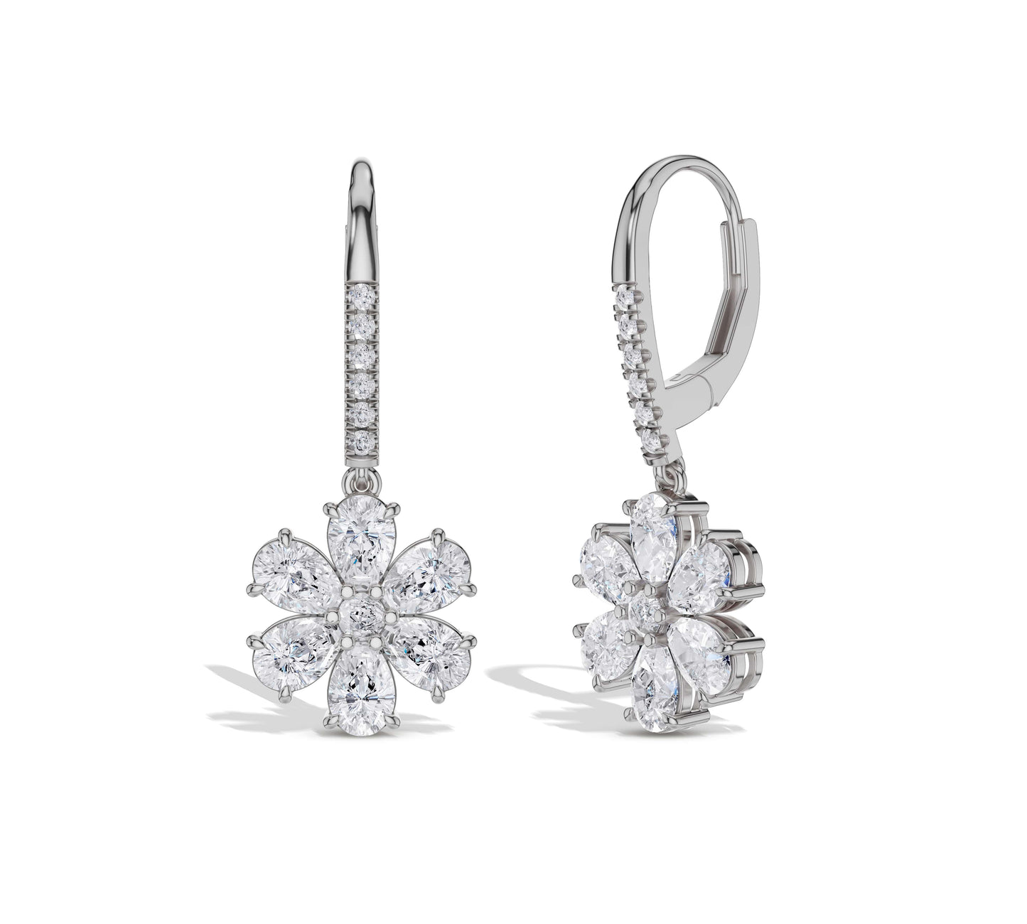 women's gold hoop earrings with moissanites
