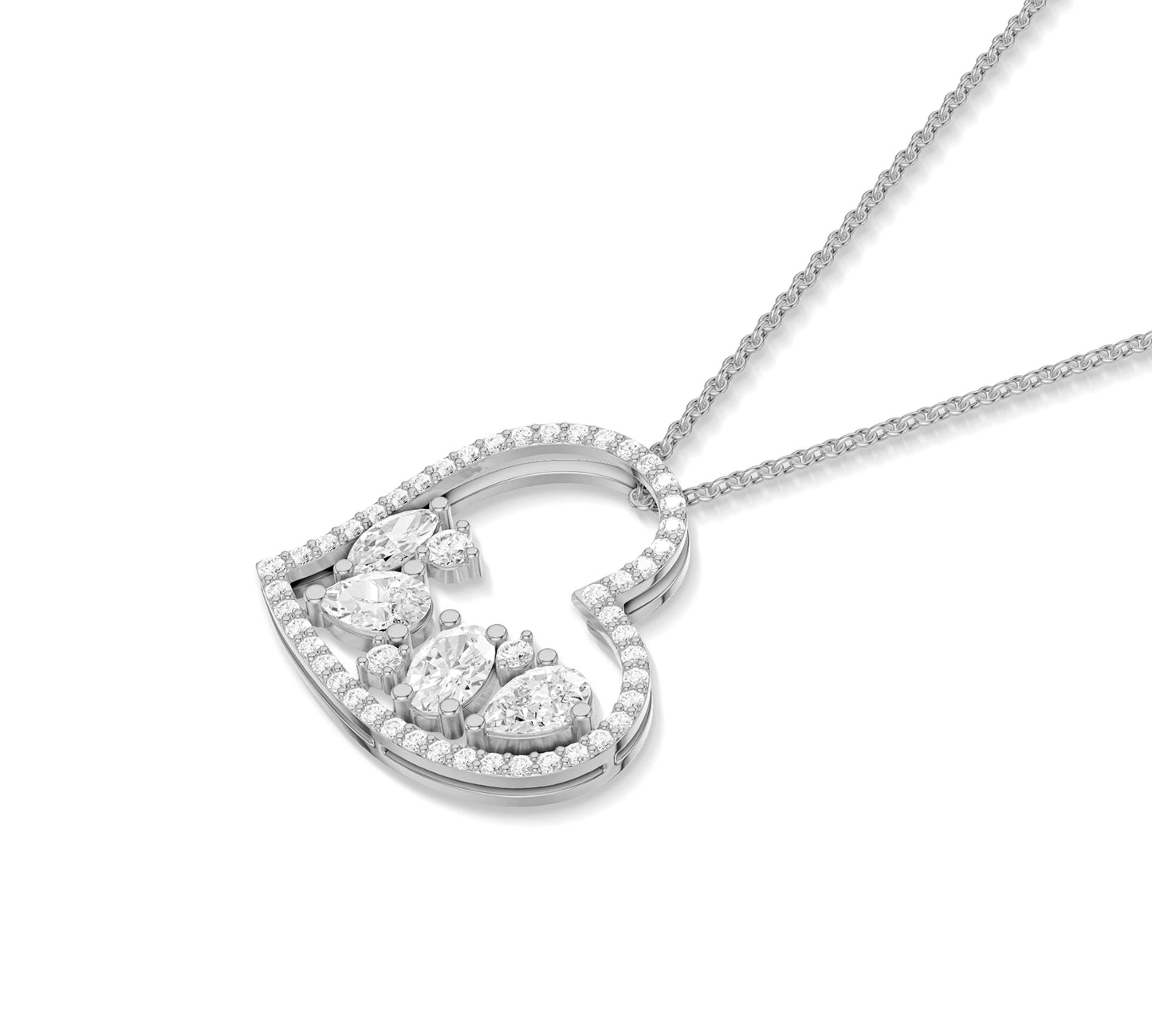 Trendy heart necklace with minimalist feel