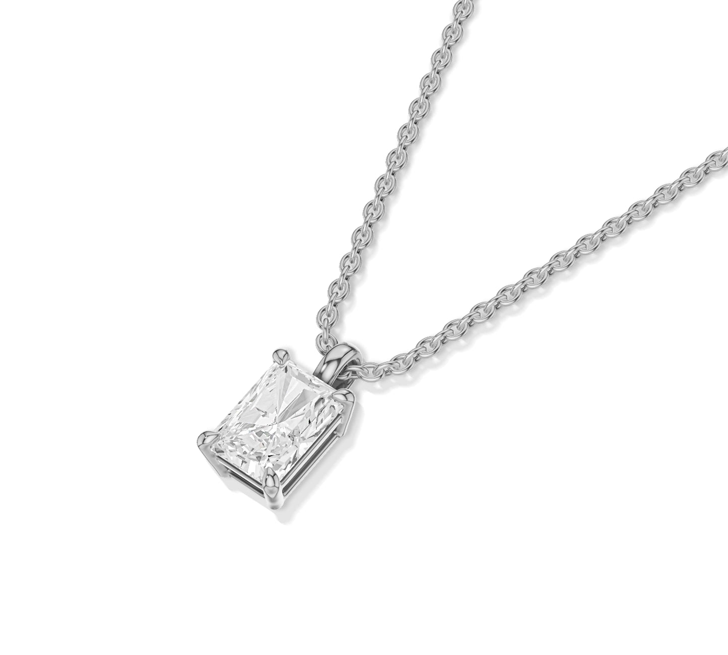 14k white gold diamond necklace