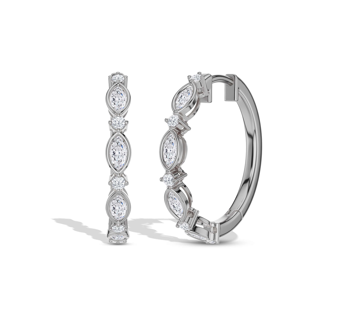 gold and diamond hoop earrings