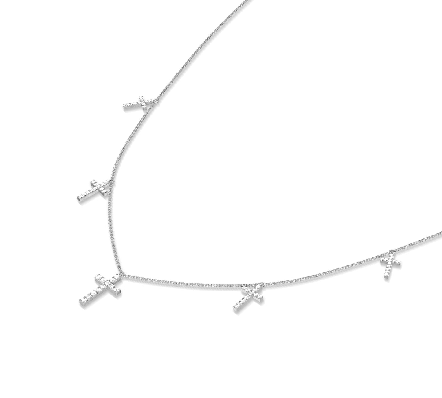 Trendy religious necklace in layered style