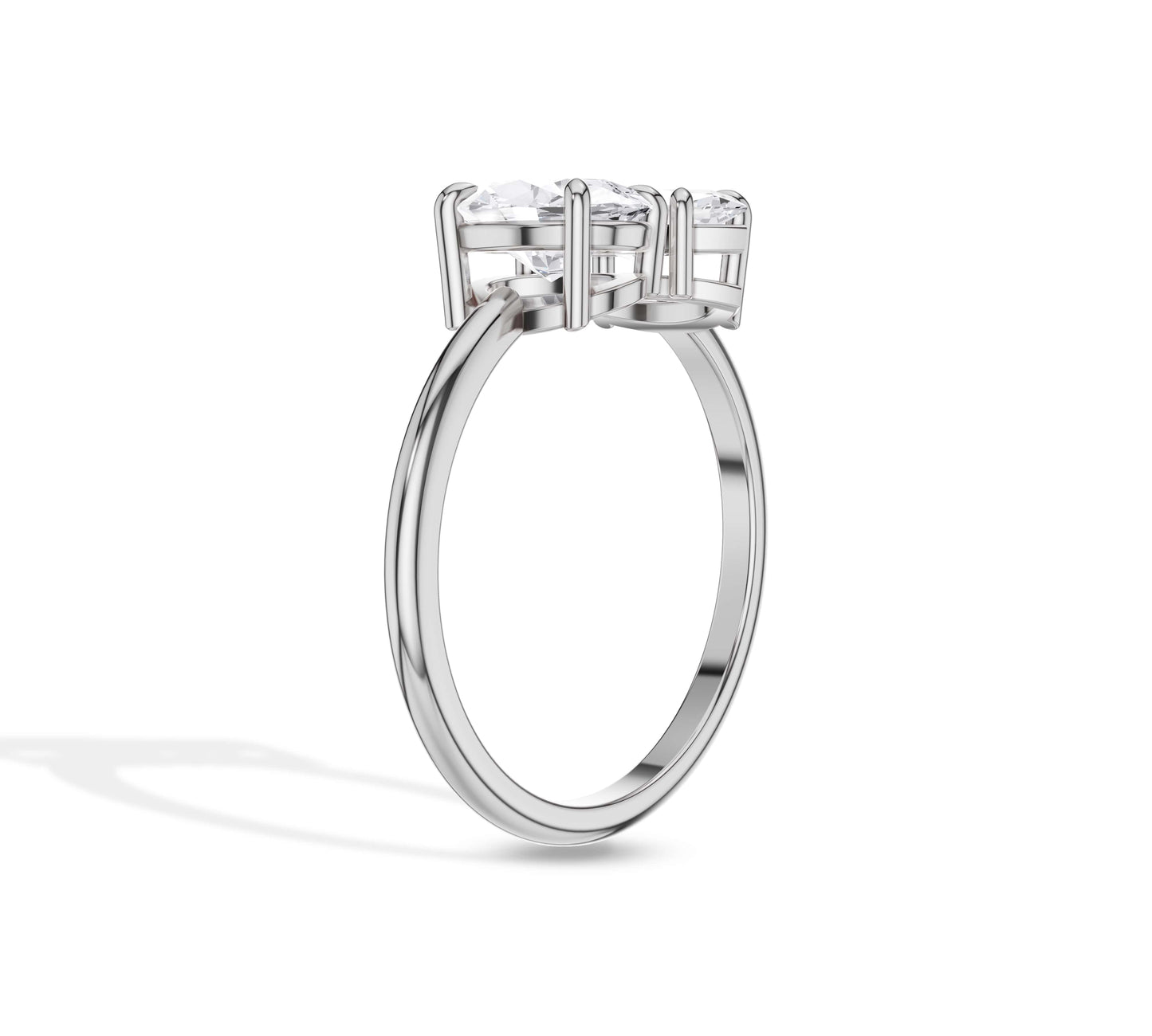 14k white gold toit et moi ring