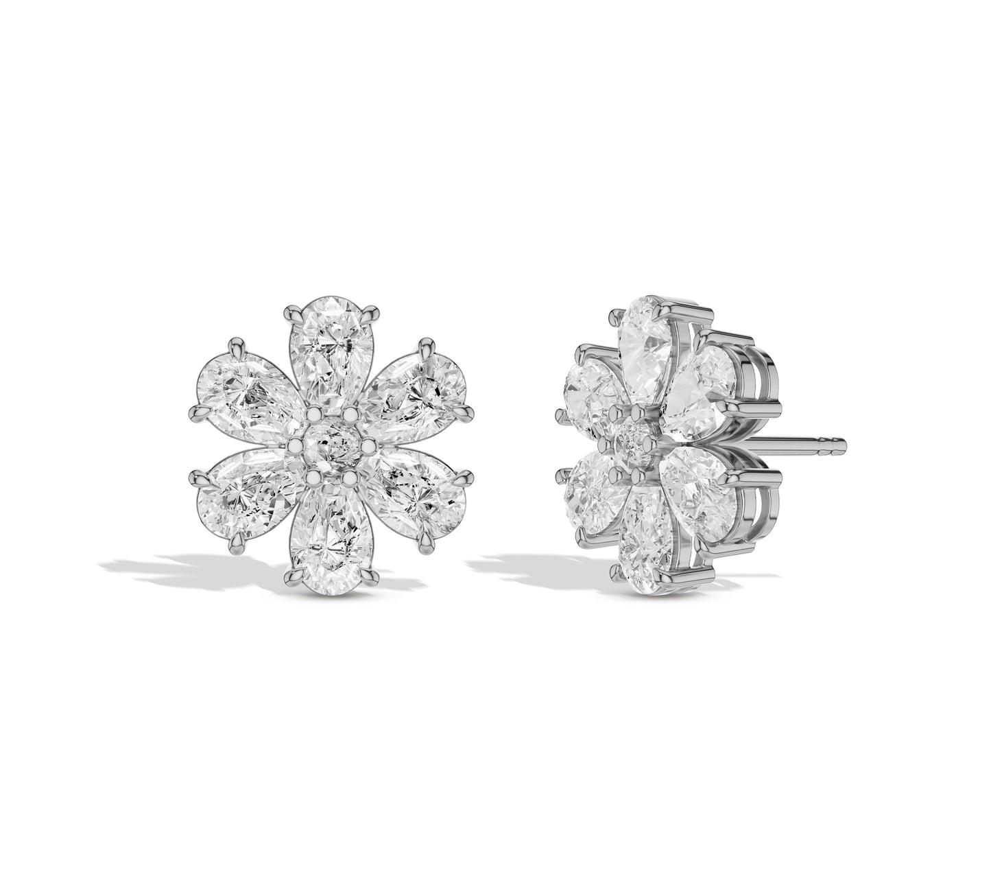 pear diamond stud earrings