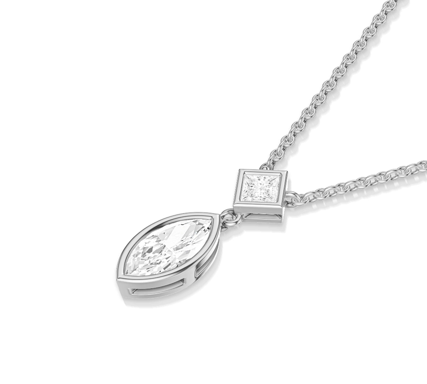 moissanite diamond pendent