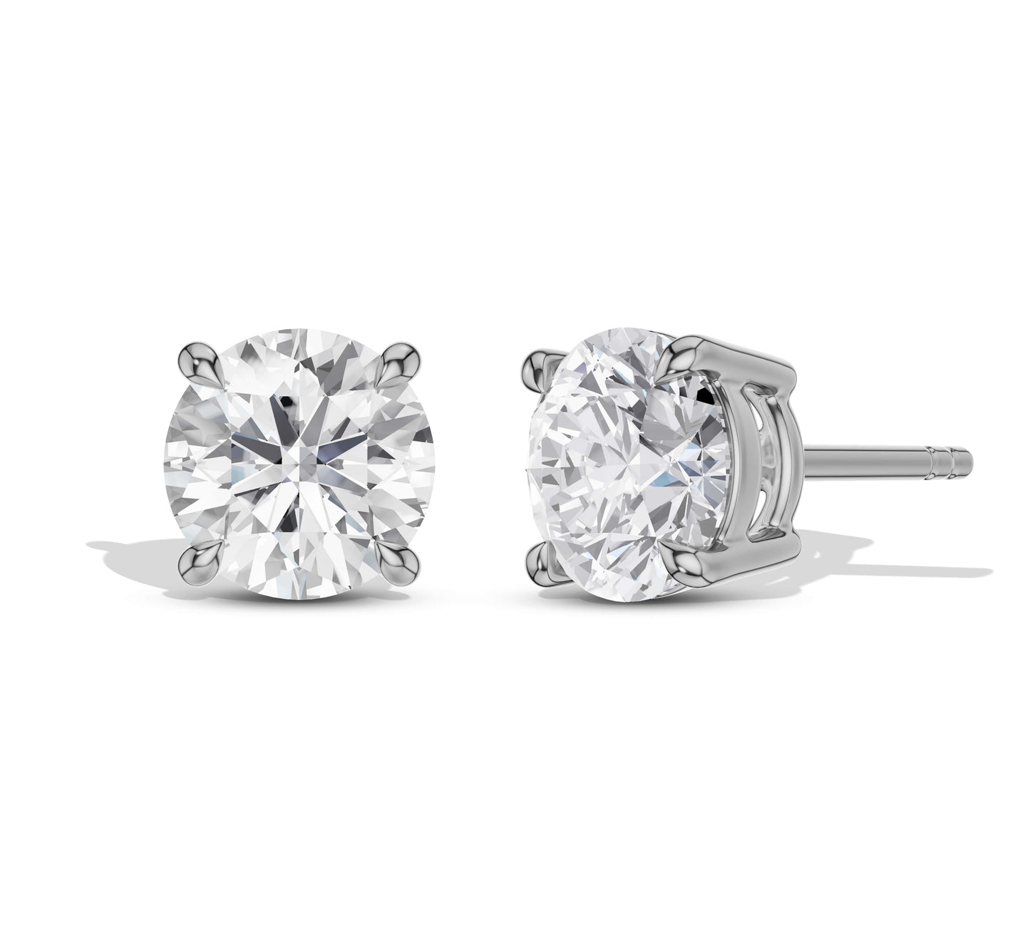 Sparkling white gold earrings