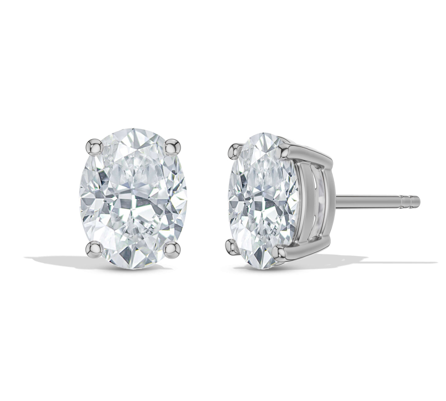 Minimalist oval stud earrings