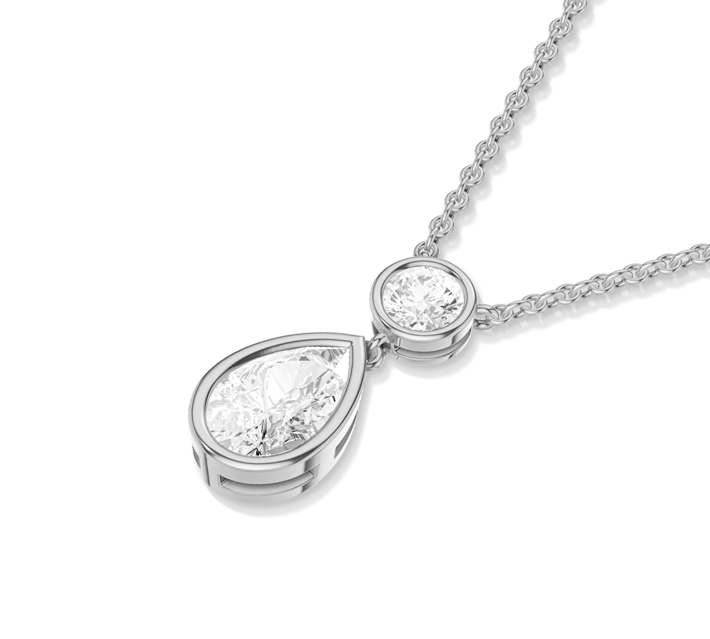 diamond stud necklace gold