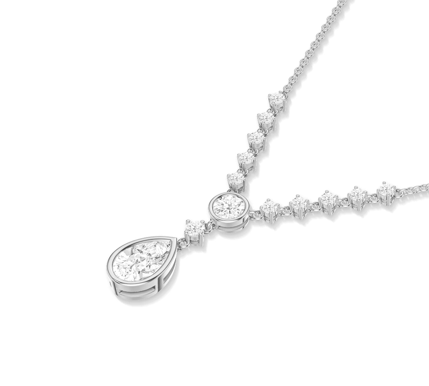 white gold diamond pendant necklace for women