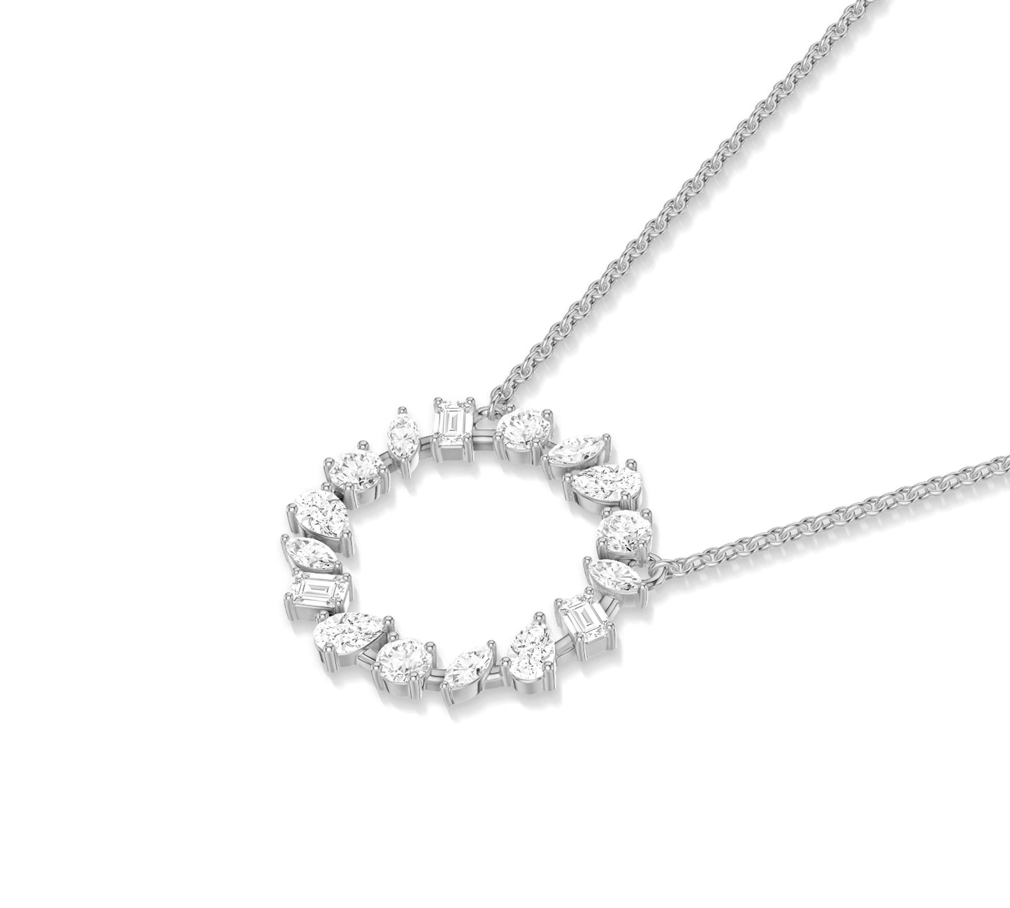 diamond on a necklace