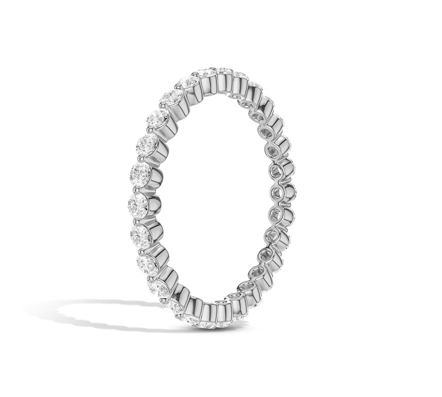 14k white gold eternity ring for women