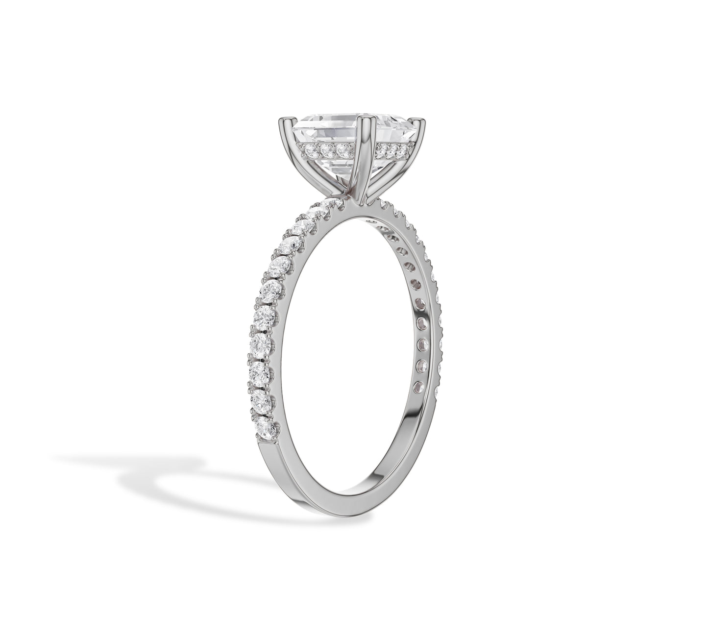 Asscher Cut Lab-Grown Diamond Engagement Ring