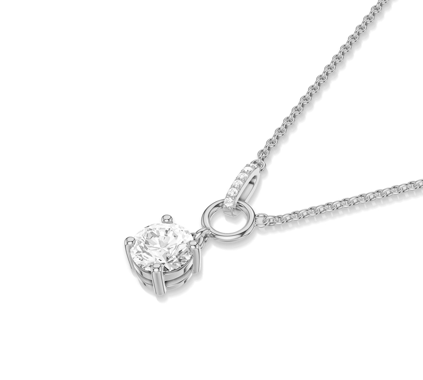 solitaire diamond necklace