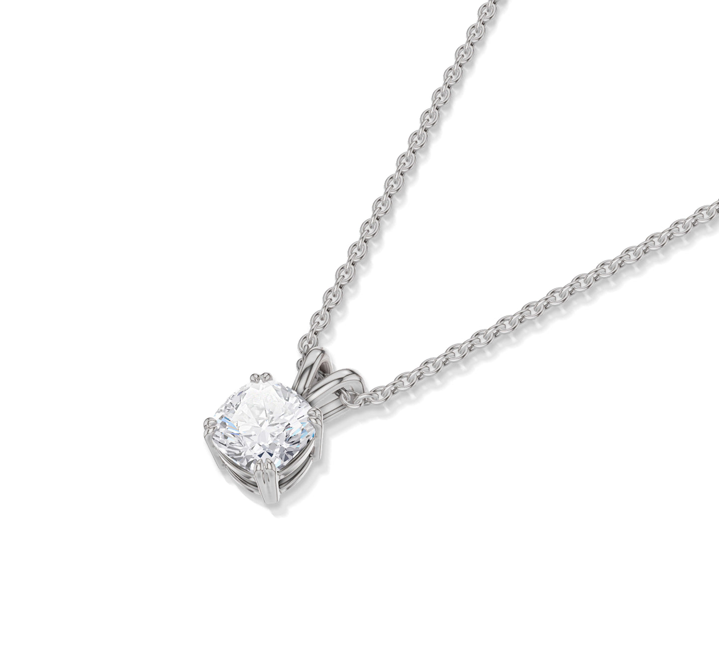 14k whote gold diamond necklace for women