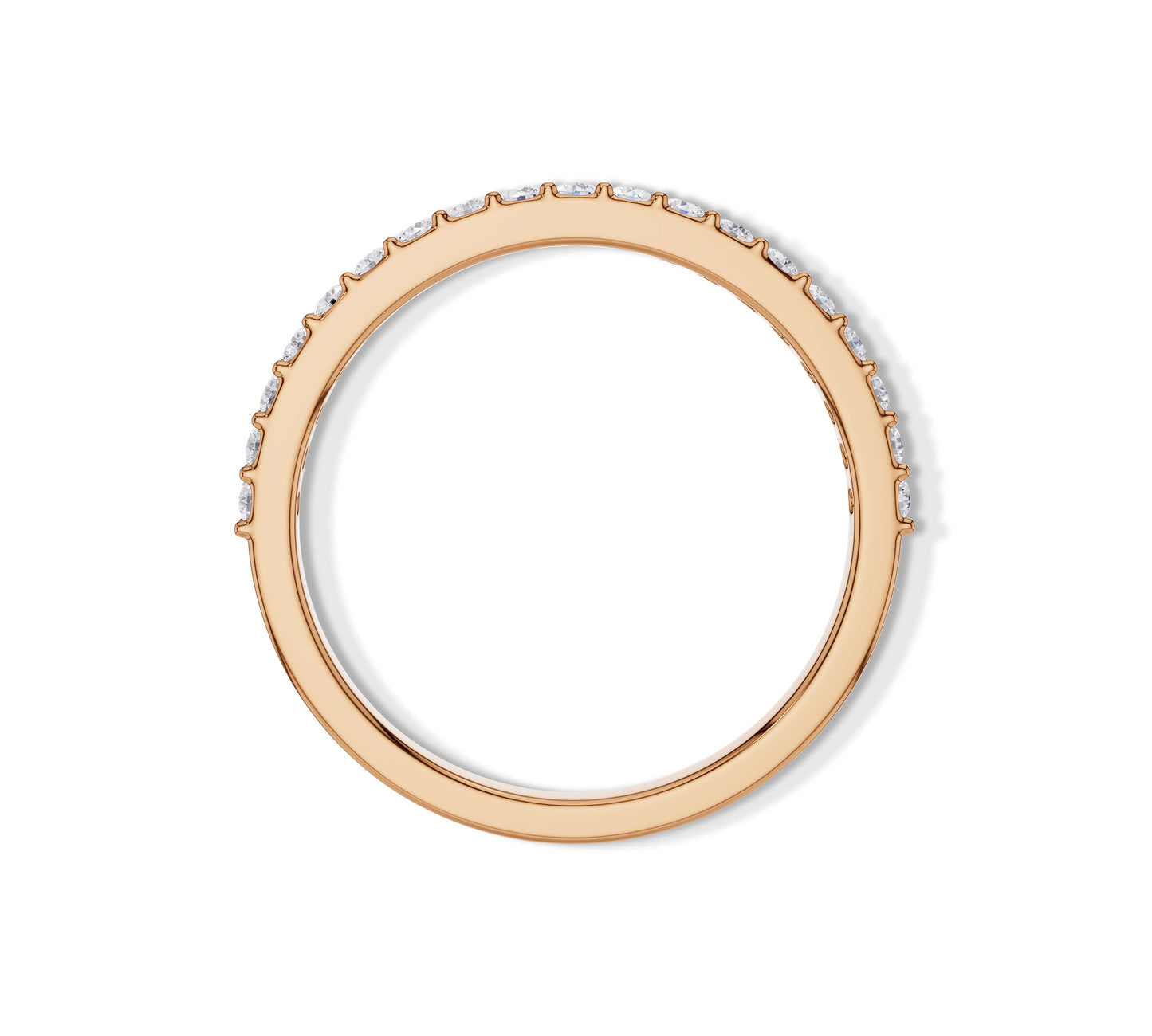Rose gold slim stacking ring