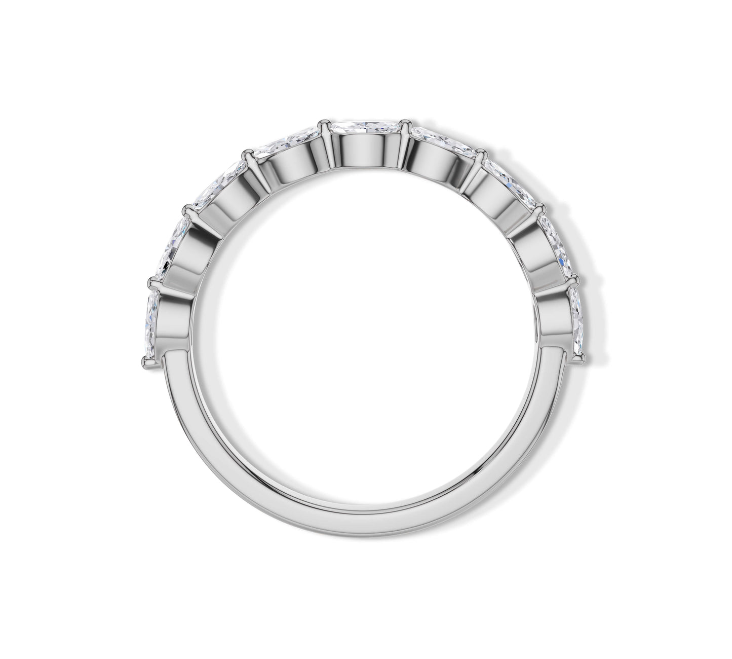 Marquise diamond ring in white gold