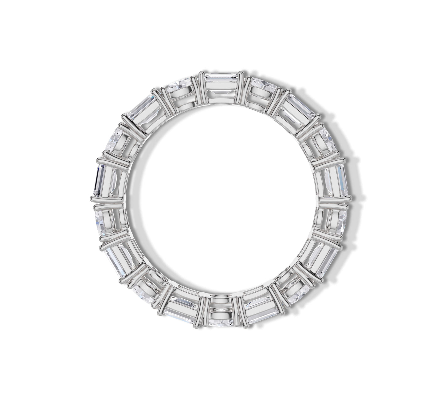 Stylish and modern eternity band in white gold