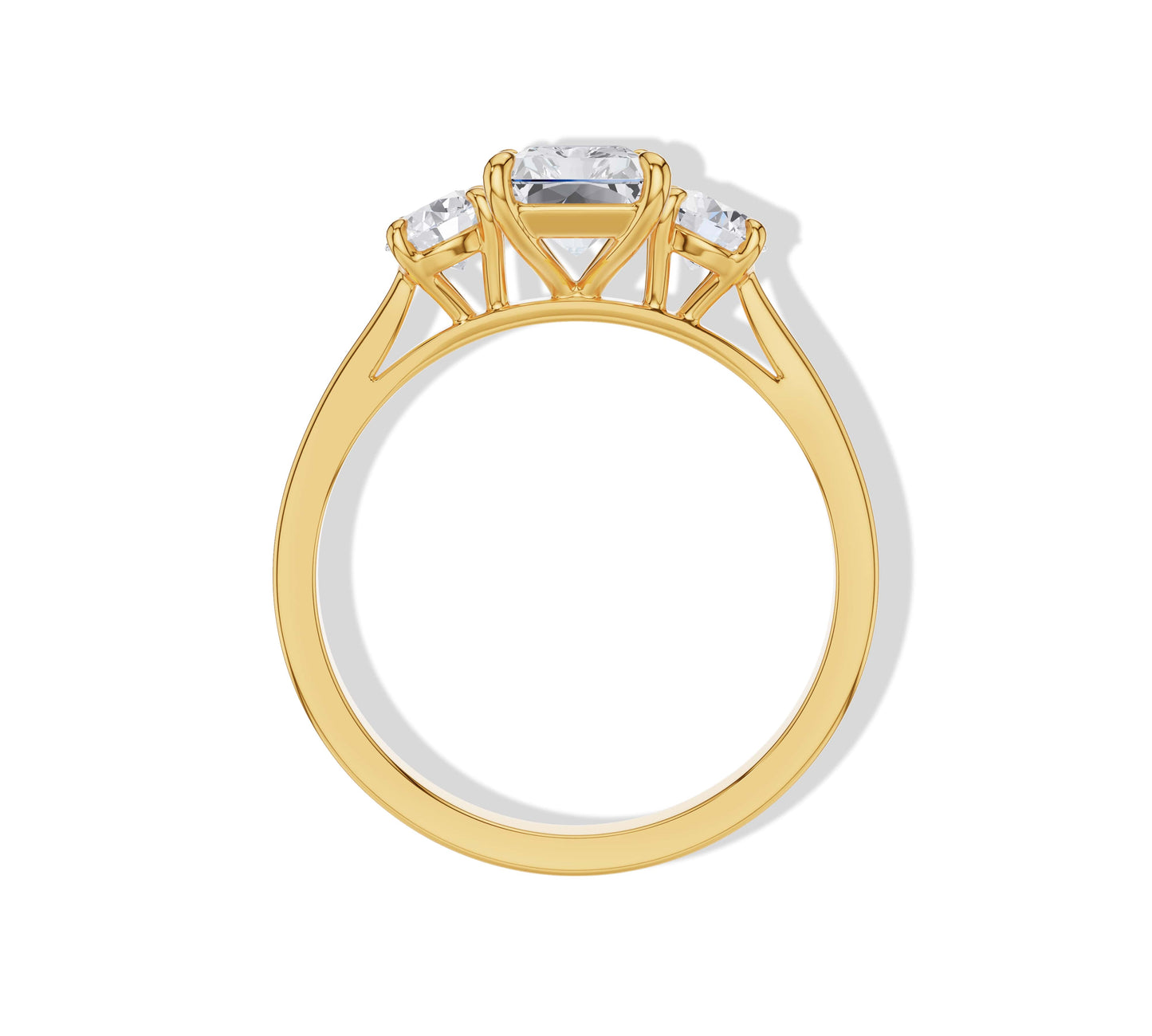 three stone diamond ring