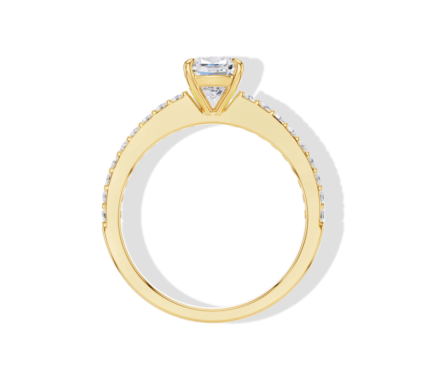 cushion cut engagement ring