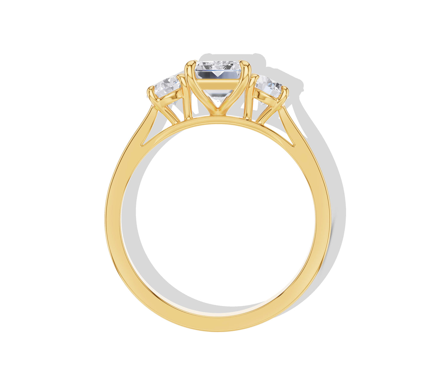 three stone engagement ring