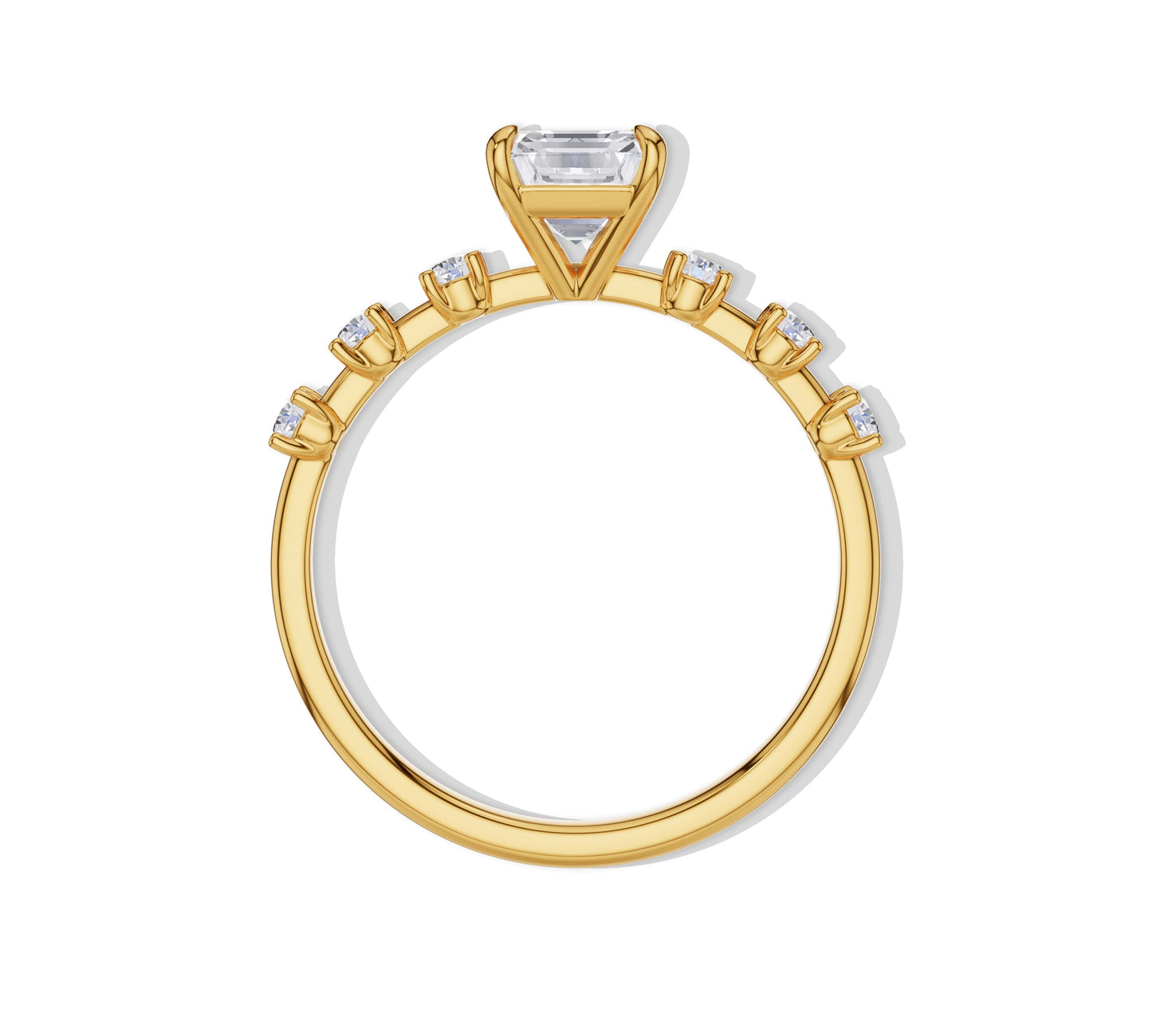 diamond ring with side diamonds