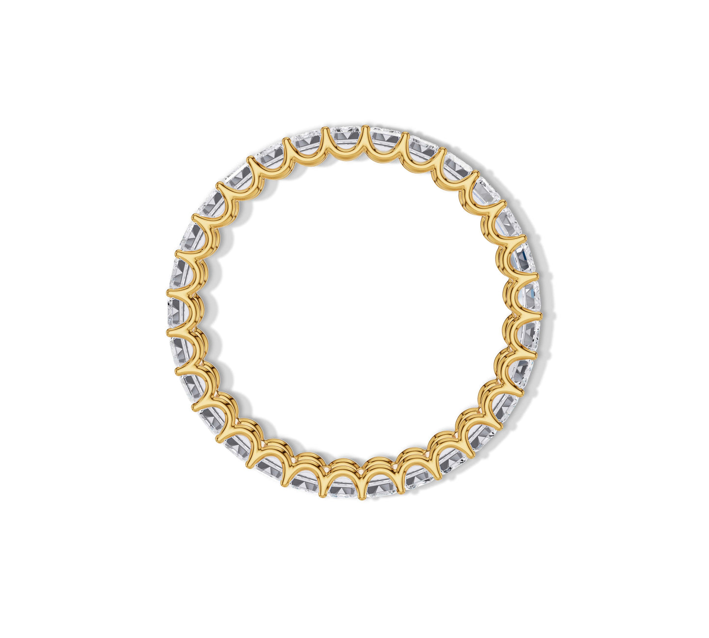 emerald cut eternity band