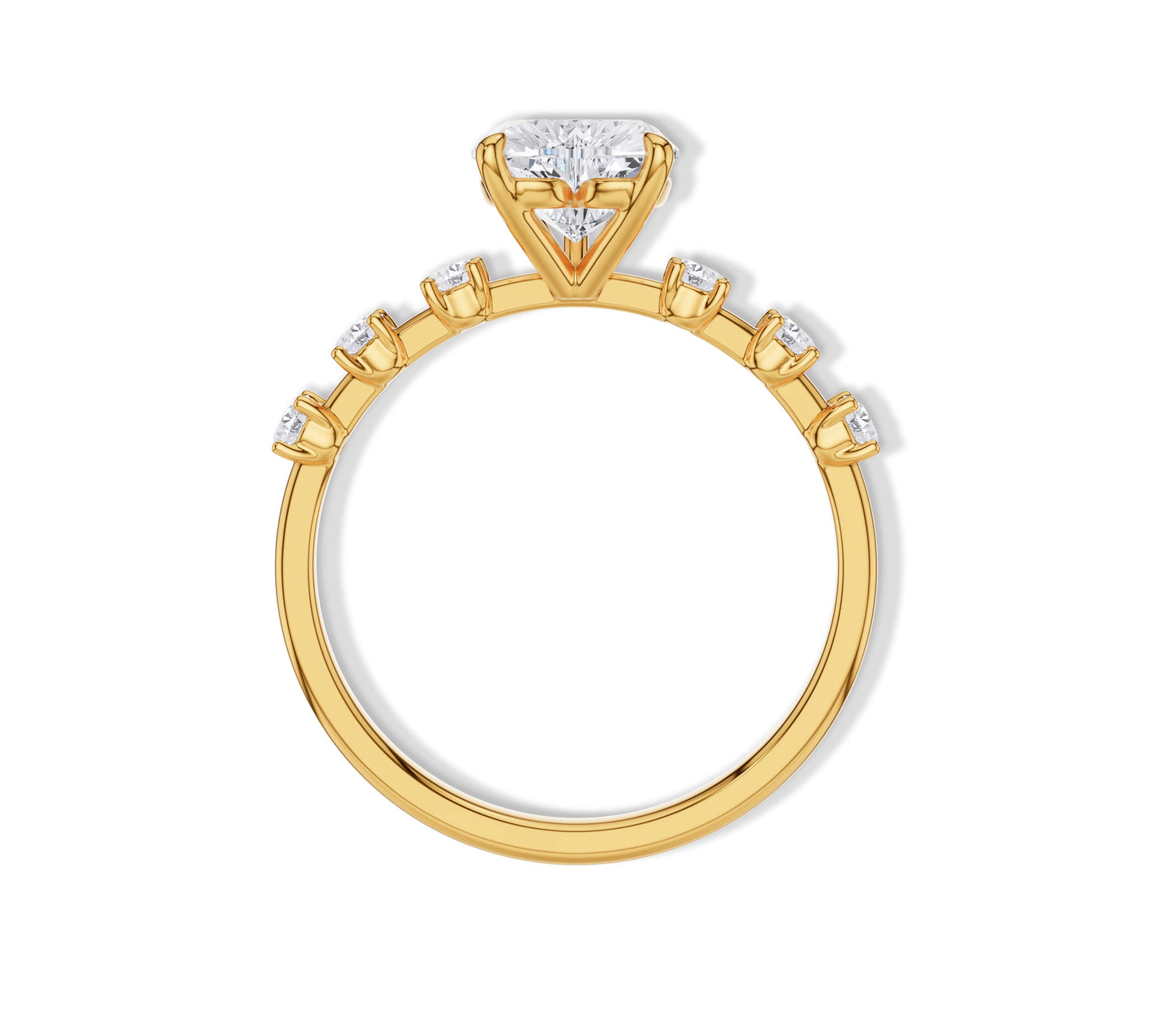 heart cut diamond ring