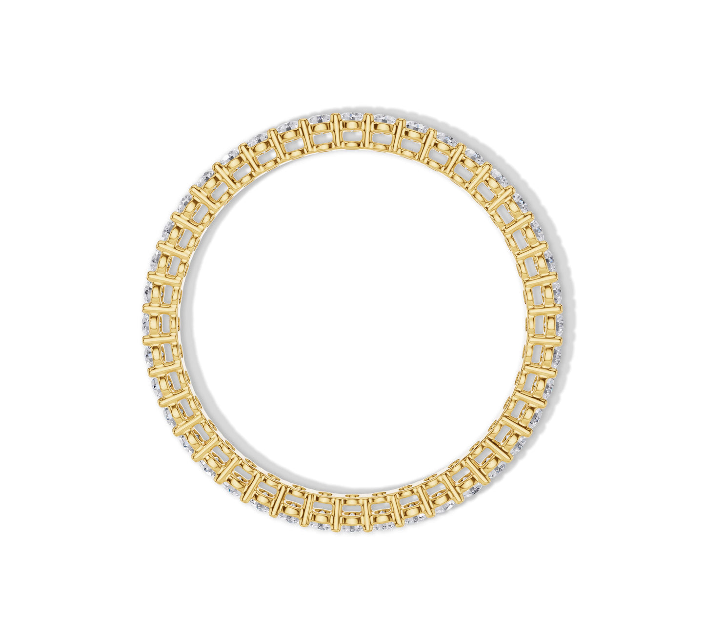 Full circle diamond eternity wedding band