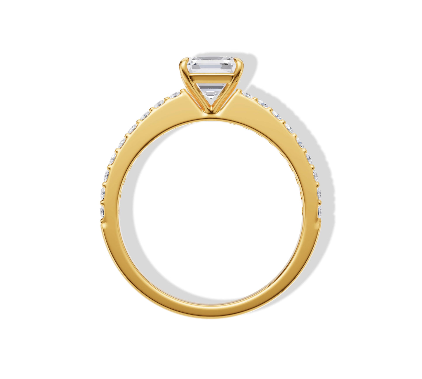 engagement ring with pave