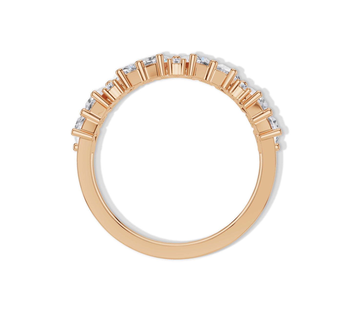 Baguette and round cut diamond ring