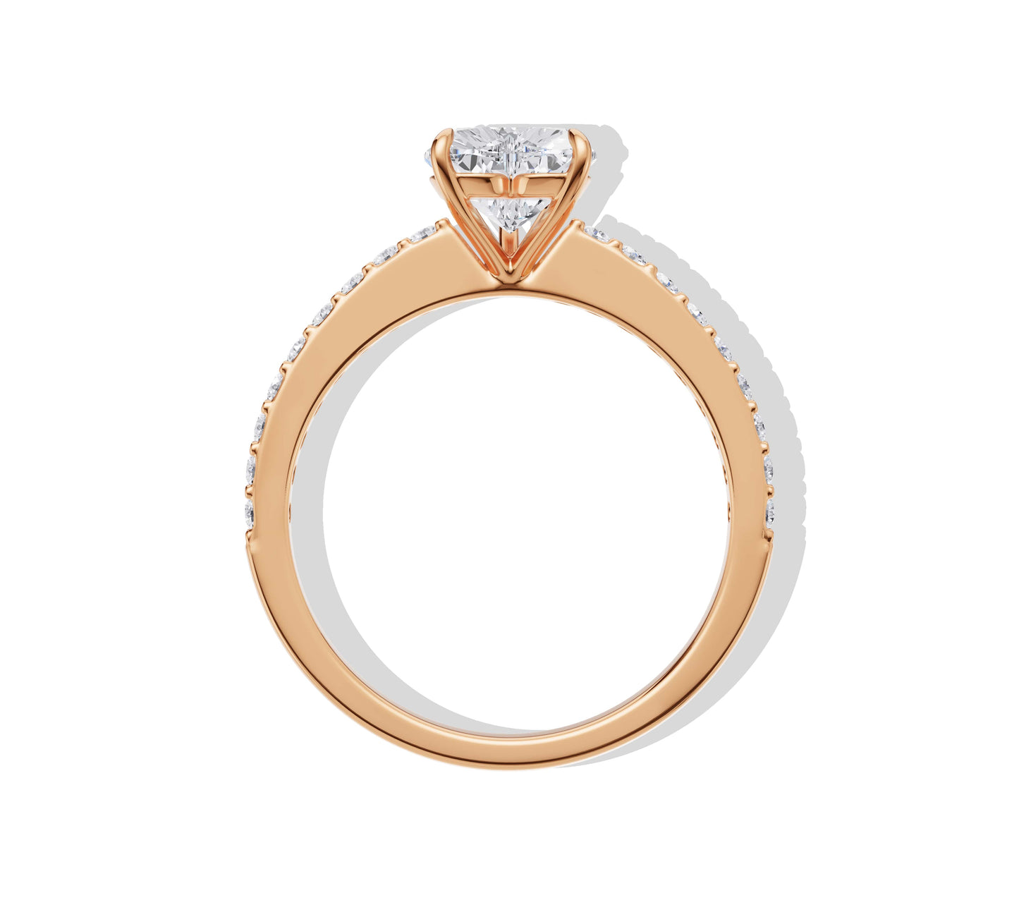 heart shaped diamond engagement ring