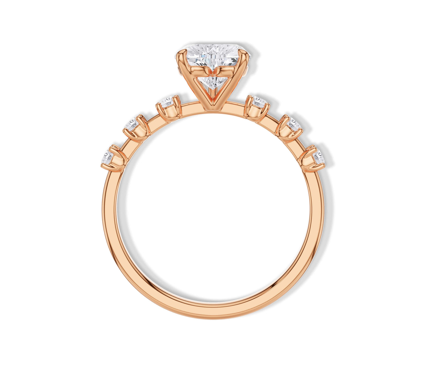 engagement ring heart shaped