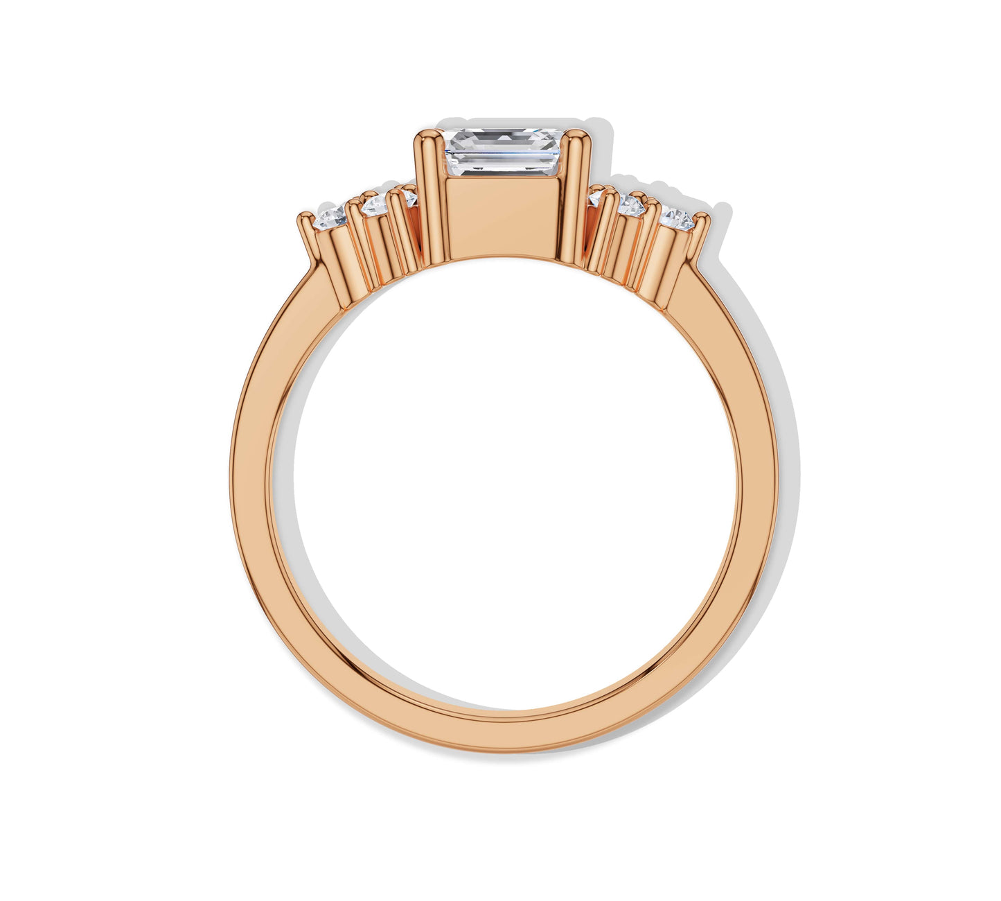 Sparkling Asscher cut ring for engagement