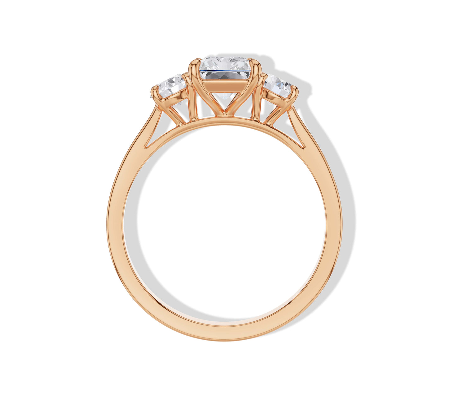 3 diamond engagement ring gold